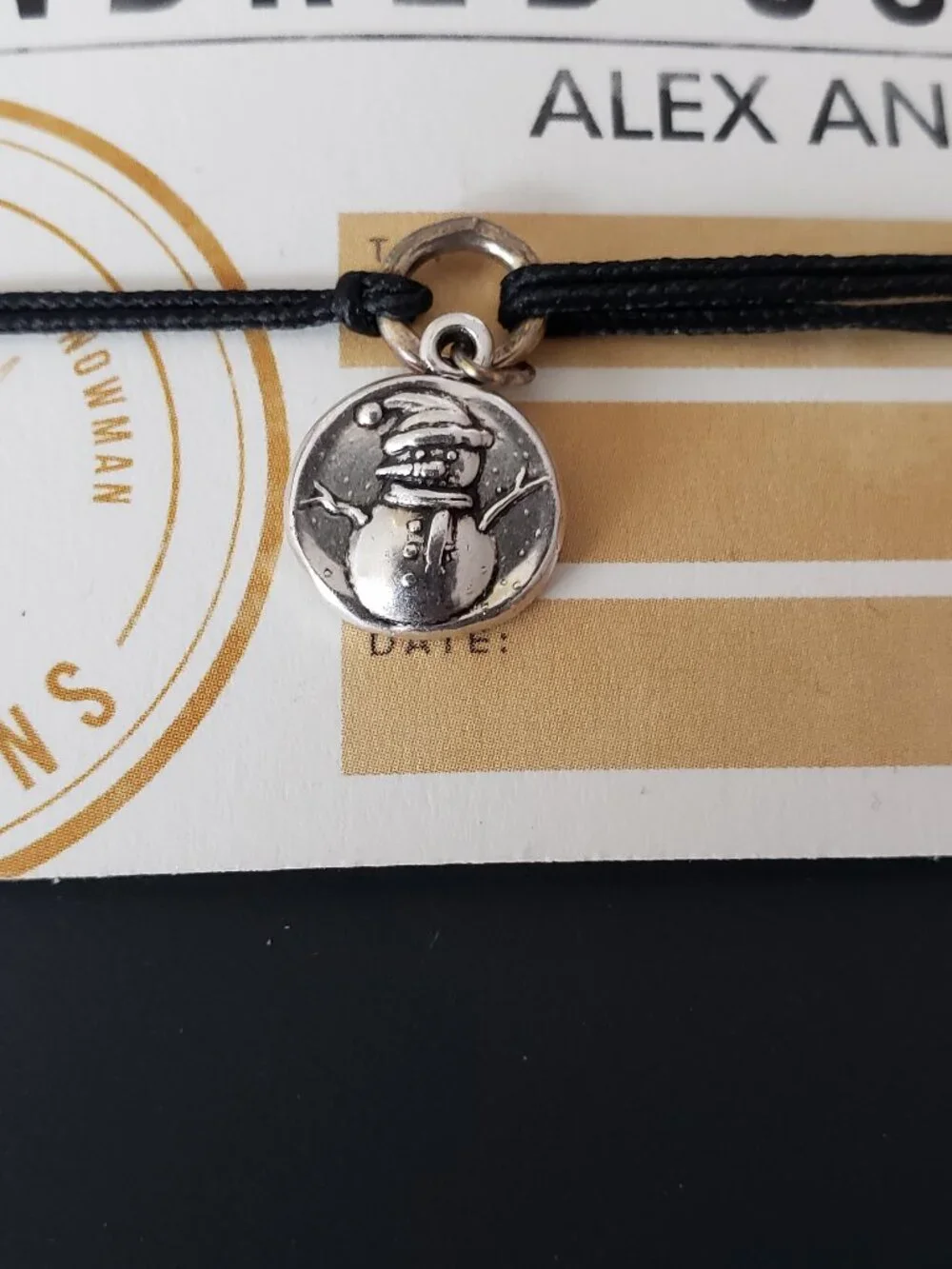 Alex and Ani Kindred Cord Snowman Silver Bracelet 547